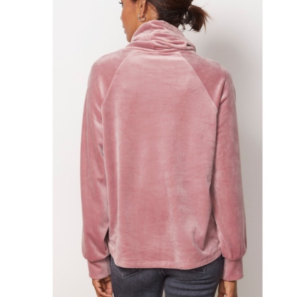 Evereve Milo Cozy Funnel Pullover Pink Large - Picture 2 of 8